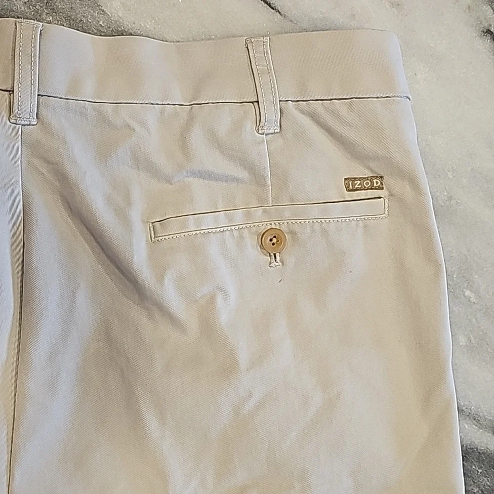 Izod 38x30 Sand Chinos With Pockets Casual Comfort Coastal Beach Fun - Picture 5 of 7